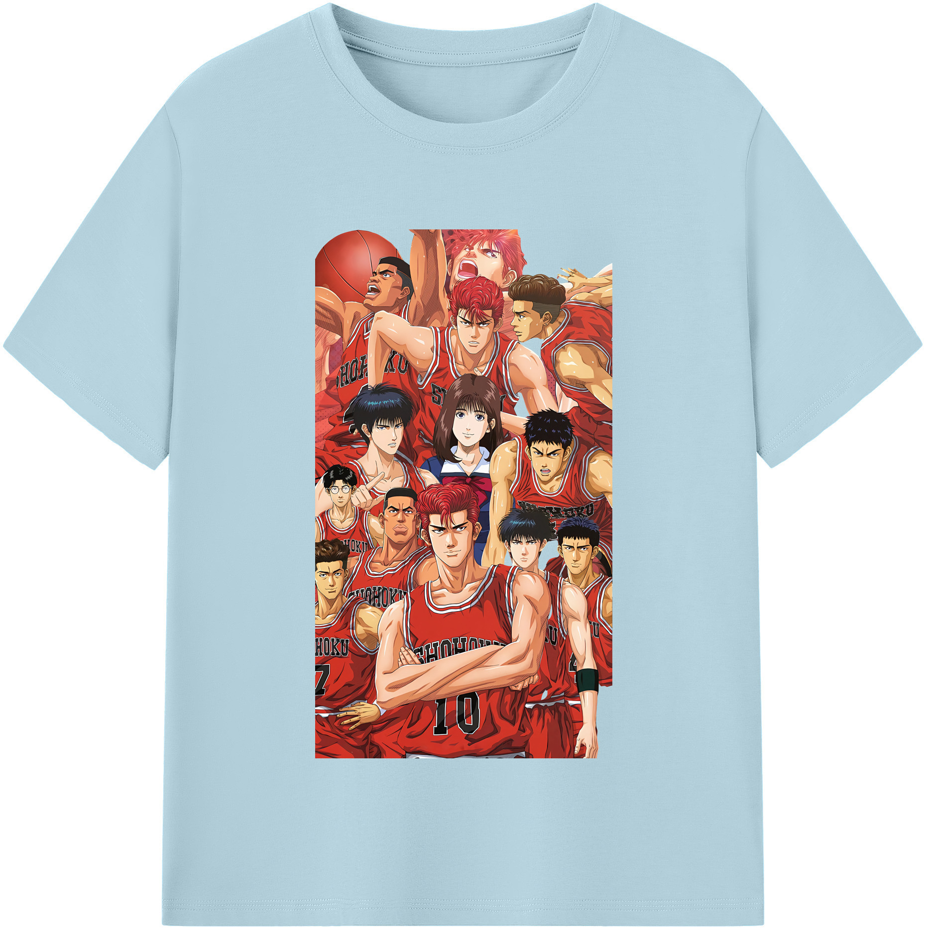 SLAM DUNK／スラムダンク 綿100％半袖Tシャツ（フロントプリント）